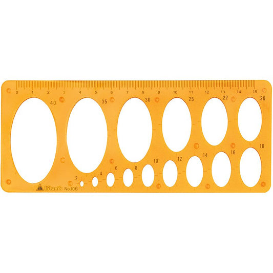 TECHNICAL DRAWING ELLIPSE TEMPLATE LARGE